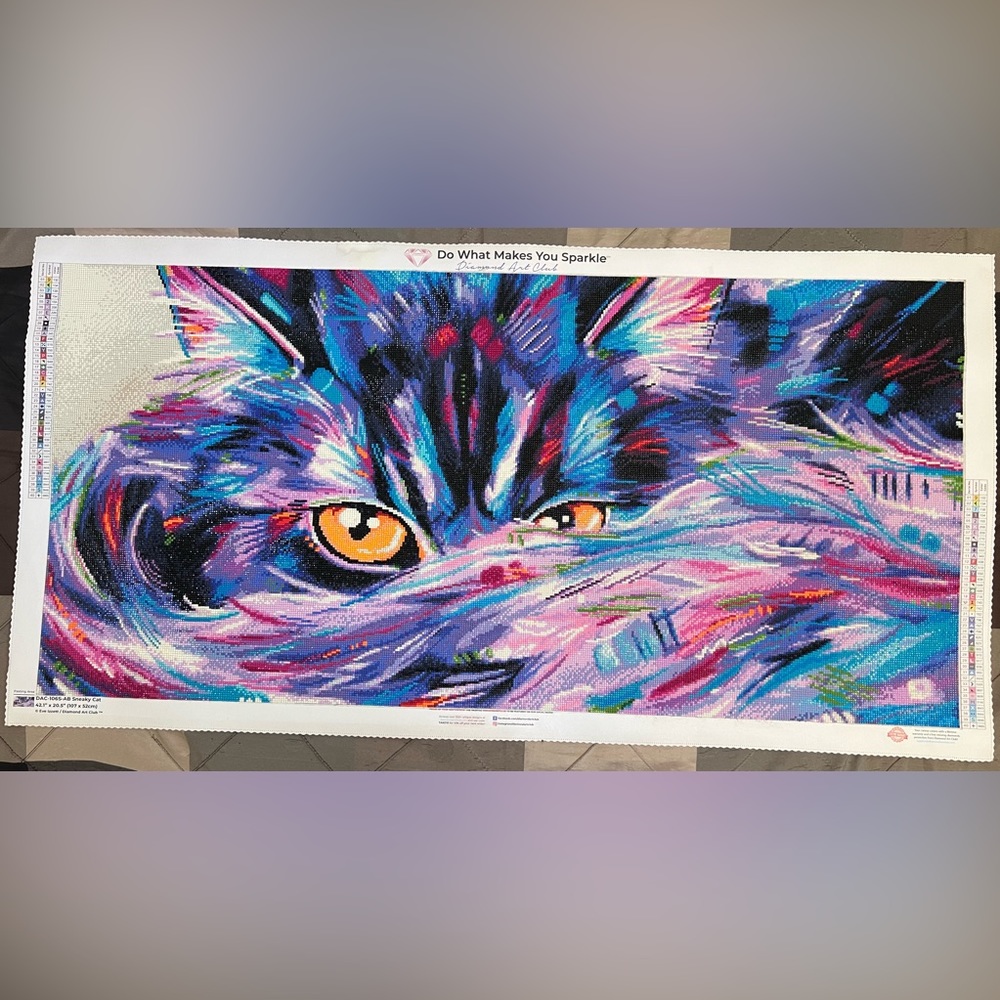 Completed Diamond Painting - Sneaky Cat